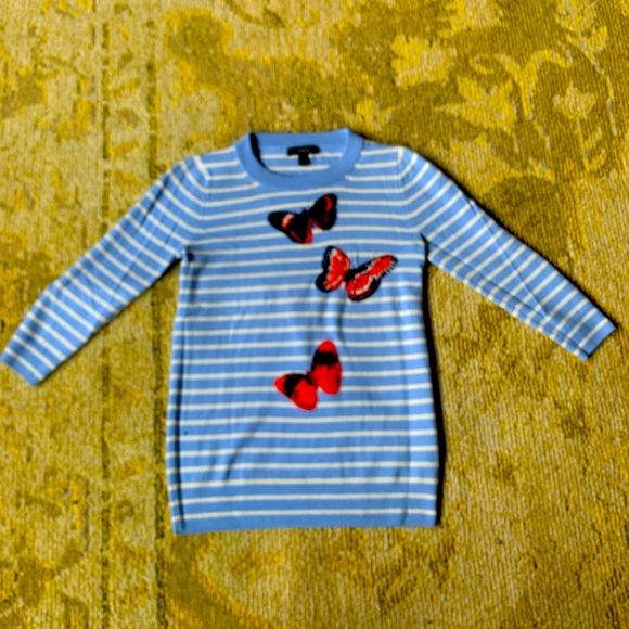 Fun and yet sophisticated at the same time butterfly cardigan by j crew. - Picture 4 of 5
